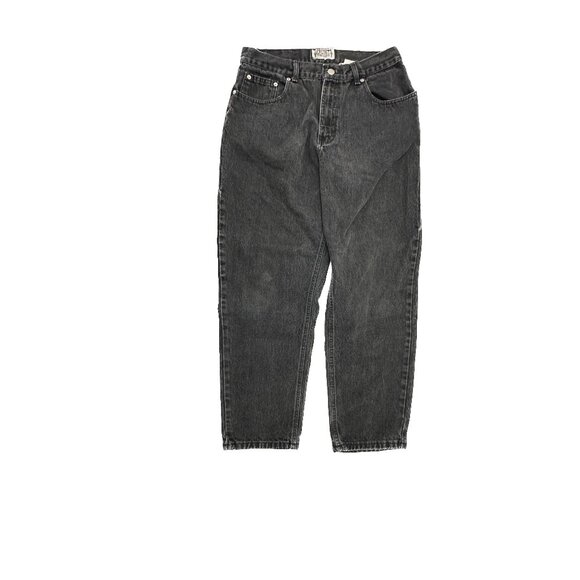 Cactus Jeans Straight Leg Crop Women's size 12 Black Denim Jeans - Picture 1 of 4